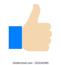 Like symbol icon - blue simple, isolated - vector illustration