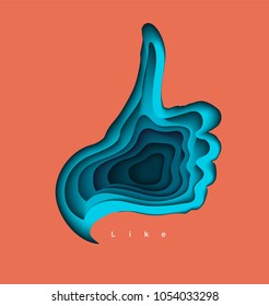 Like symbol, icon, sign . finger up, vector illustration