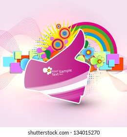 Like symbol on psychedelic colored abstract background. Vector, EPS 10
