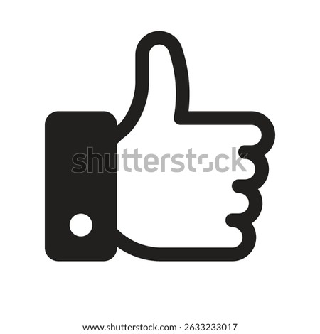 Like symbol. Thumbs up icon. Positive gesture consept. Social media button isolated on white background.