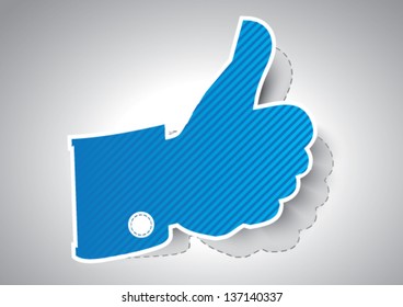 Like symbol / Thumbs up - Vector illustration