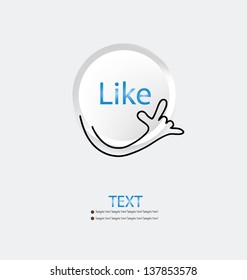 Like symbol vector illustration.