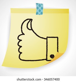 Like thumb doodle drawing