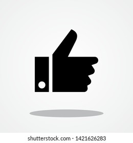 Like Thumb Up Icon with Gray Shadow