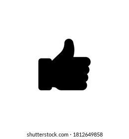 Zum Beispiel das Daumen-up-Symbol. Stock-Vektorgrafik einzeln auf weißem Hintergrund.