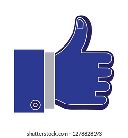 like - thumb up icon-social isolated-network vector-finger isolated-internet sign-communication illustration-yes sign