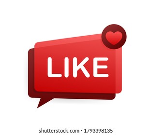 Like. Thumb up symbol, finger up. Vector stock illustration