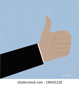 Like Thumb Up symbol, vector illustration