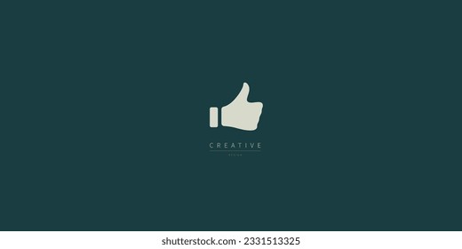 Like or thumb up vector modern icon. Design elements for social network, marketing, smm, app, interface and ad. Thumb up logo.
