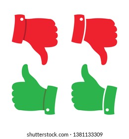 Like Thumbs Up and Dislike Thumbs Down Symbols