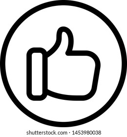 Like or thumbs up gesture isolated on a white background