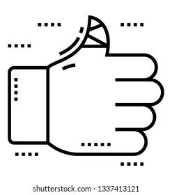 Like, thumbs up line icon 