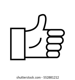 Like. Thumbs up.  Flat design 