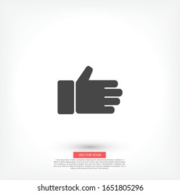 like. thumbs up. like icon. Vector Like Style. hand thumbs up. excerpt. flat design. The work is done for your use. 10 eps