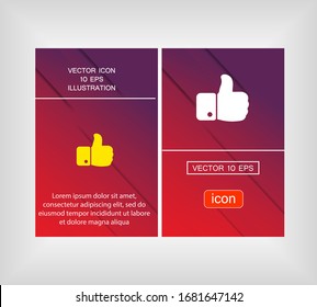  como. pulgar hacia arriba. como icono. Estilo vectorial. pulgares hacia arriba. extracto. diseño plano. El trabajo se realiza para su uso. 10 pasos