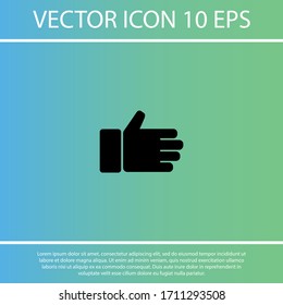 like. thumbs up. like icon. Vector Like Style. hand thumbs up. excerpt. flat design. The work is done for your use. 10 eps