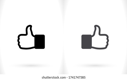 like. thumbs up. like icon. Vector Like Style. hand thumbs up. excerpt. flat design. The work is done for your use. 10 eps line