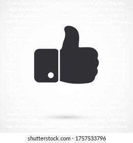 like. thumbs up. like icon. Vector Like Style. hand thumbs up. excerpt. flat design. The work is done for your use. 10 eps