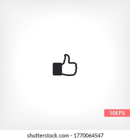 like. thumbs up. like icon. Vector Like Style. hand thumbs up. excerpt. flat design. The work is done for your use. 10 eps line