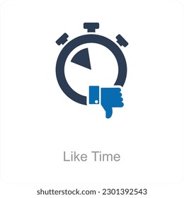 Like Time and time icon concept