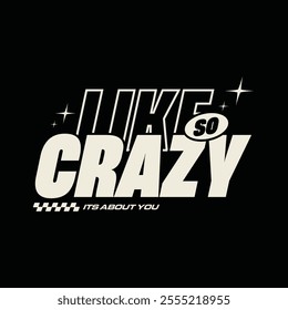 Like typograhpy streetwear vector template