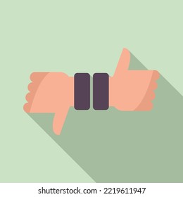 Like unlike comparison icon flat vector. Scale balance. Compare business