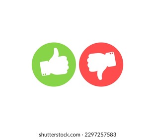 Like  Unlike, Do`s and Don't logo design. Thumbs up and thumbs down icons. Social media concept. Like and dislike vector design and illustration.




