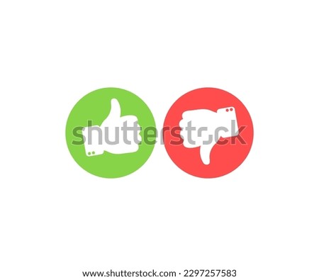 Like  Unlike, Do`s and Don't logo design. Thumbs up and thumbs down icons. Social media concept. Like and dislike vector design and illustration.




