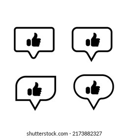 Like and unlike icon, in solid and gradient color