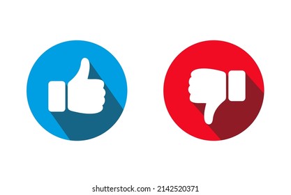 Like and Unlike icons vector set 