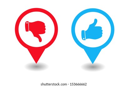 Like and unlike markers vector