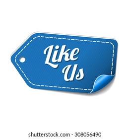Like Us Blue Vector Icon Design