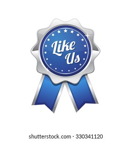 Like Us Blue Vector Icon Design