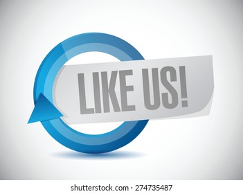 like us cycle sign concept illustration design over white