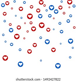 Like us. Glamout vector hearts for marketing and