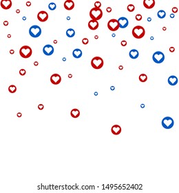 Like us. Glamout vector hearts for marketing and