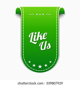 Like Us Green Vector Icon Design