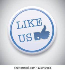 Like Us - Vector Button Badge