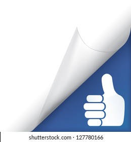 Like it vector curled page corner