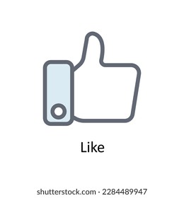 Like Vector  Fill outline Icons. Simple stock illustration stock