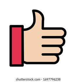 como icono de color plano vectorial