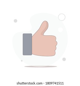 Like vector flat illustration on white