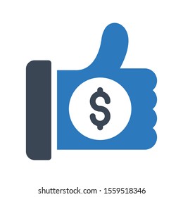 like vector glyph colour icon 