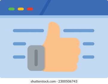 Like Vector Icon Flat Style