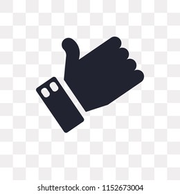 Like vector icon isolated on transparent background, Like logo concept