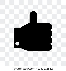 Like vector icon isolated on transparent background, Like logo concept