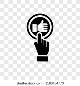 Like vector icon isolated on transparent background, Like transparency logo concept