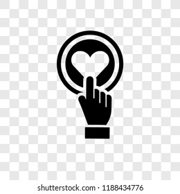 Like vector icon isolated on transparent background, Like transparency logo concept