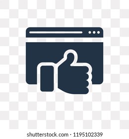 Like vector icon isolated on transparent background, Like transparency concept can be used web and mobile
