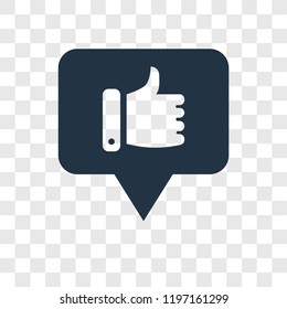 Like vector icon isolated on transparent background, Like transparency logo concept